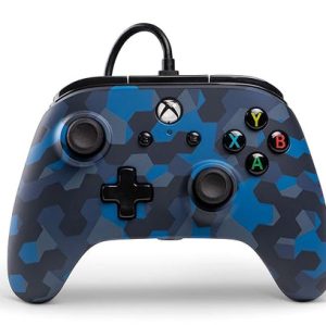 PowerA Wired Controller for Xbox One, One S, One X & Windows 10  Stealth Blue Camo Used Controller